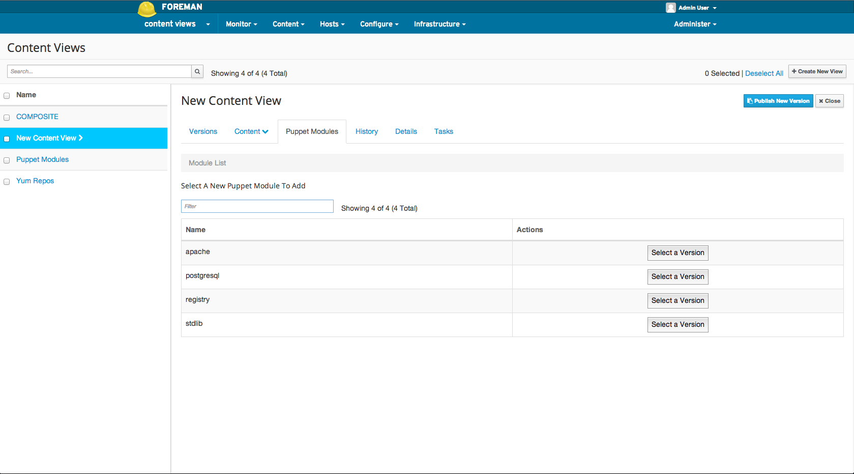 Adding a puppet module to a Content View 2