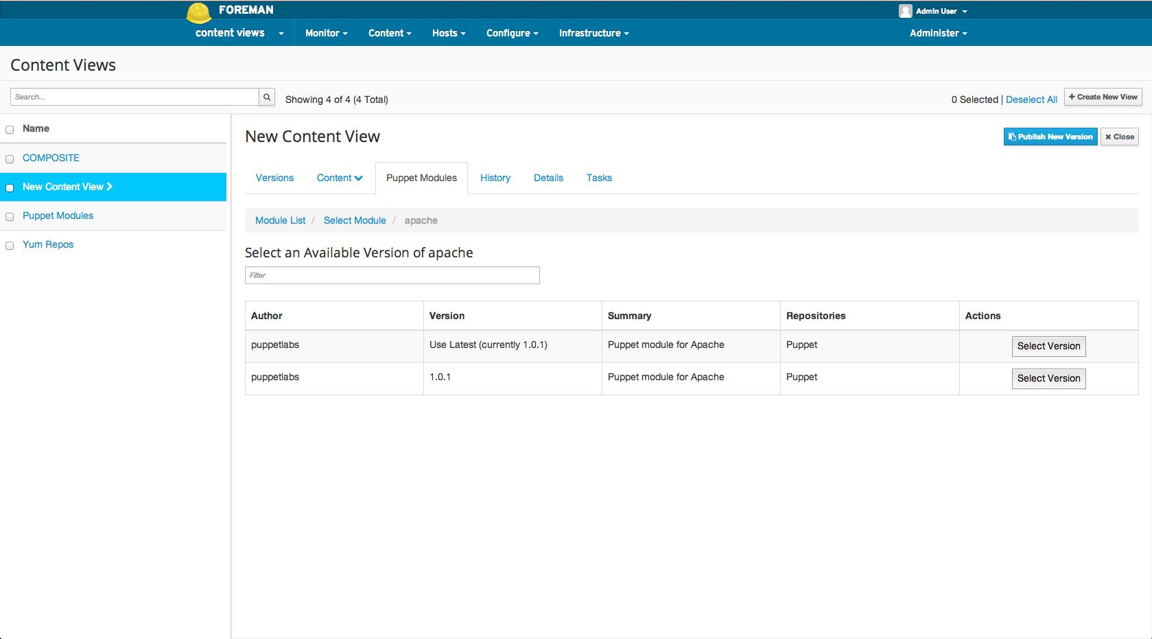 Adding a puppet module to a Content View 3